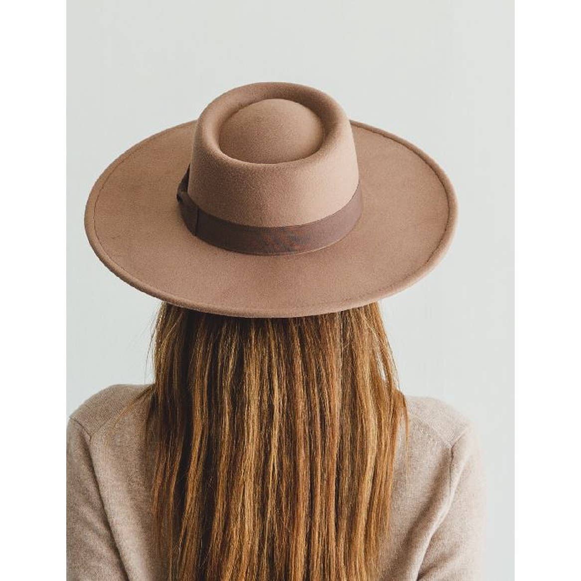 Structured Wide Brim Vegan Felt Hat