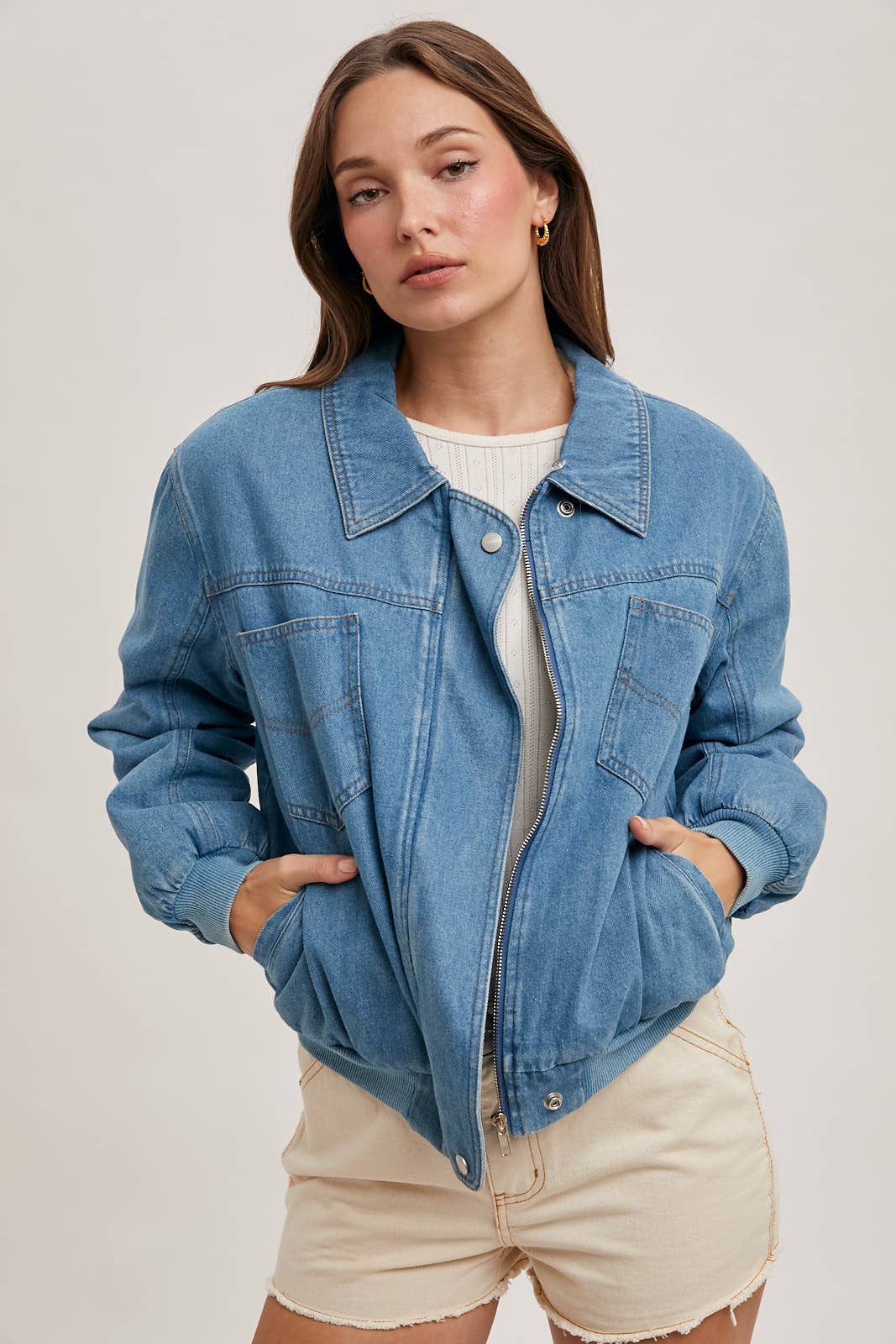 Faux Fur Denim Jacket