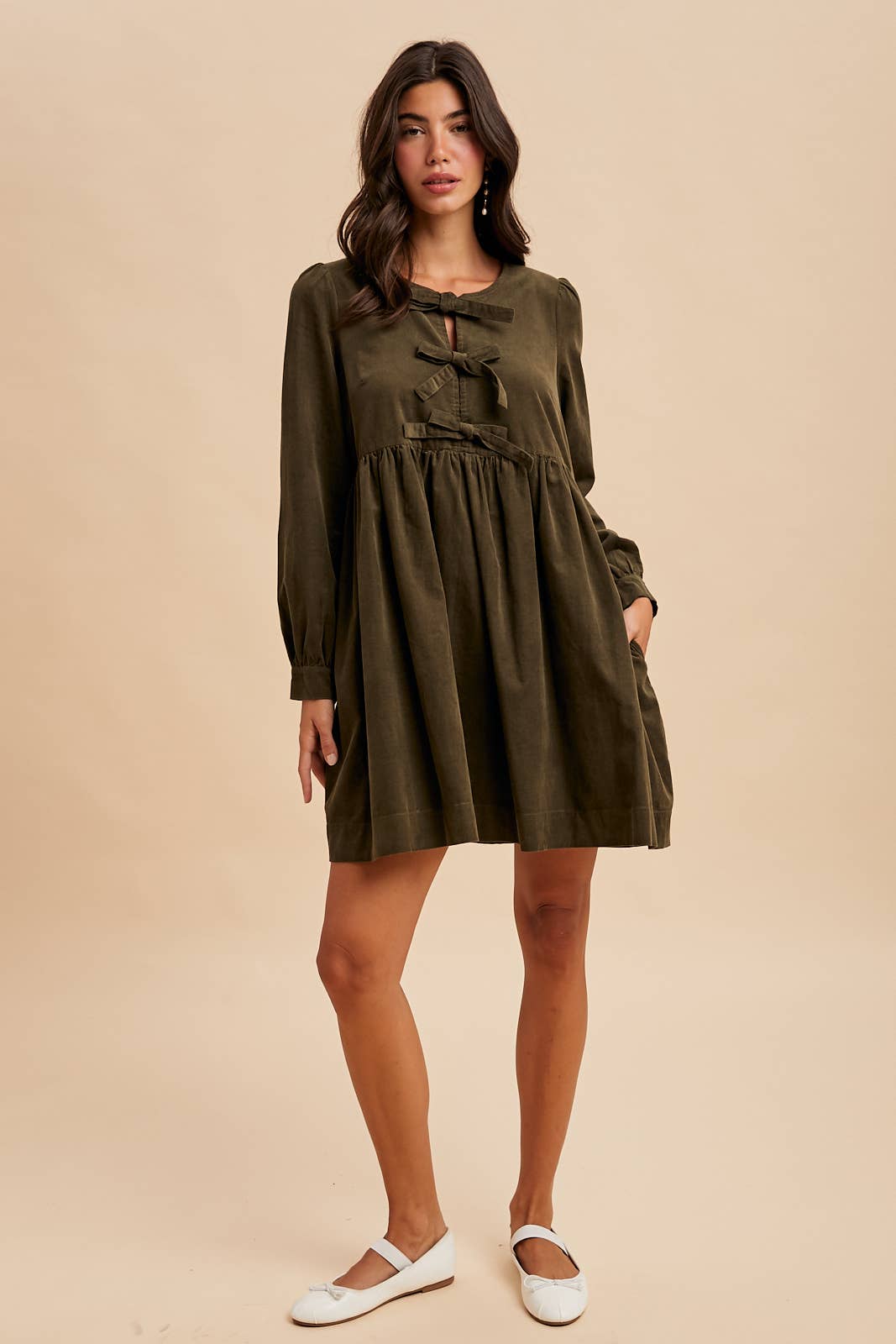 All Tied Up Corduroy Dress