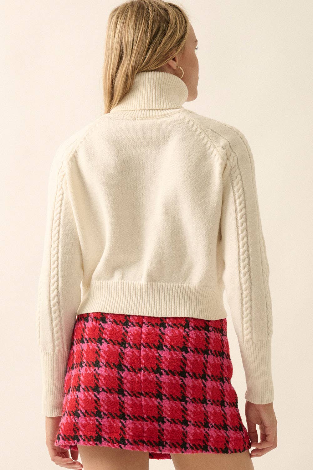 Heart Keyhole Eyelet Sweater