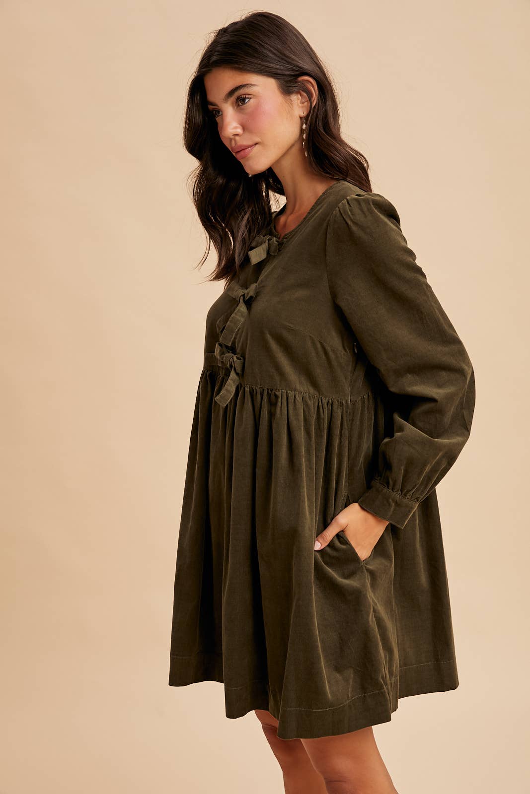All Tied Up Corduroy Dress