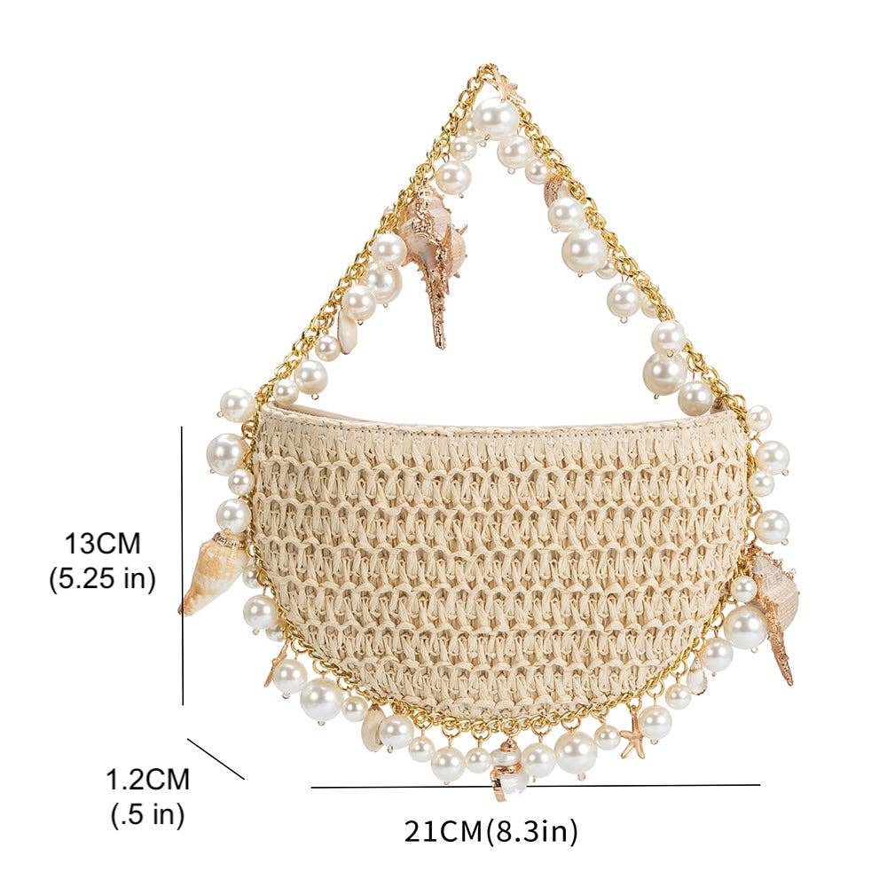 Isla Natural Small Shells Top Handle