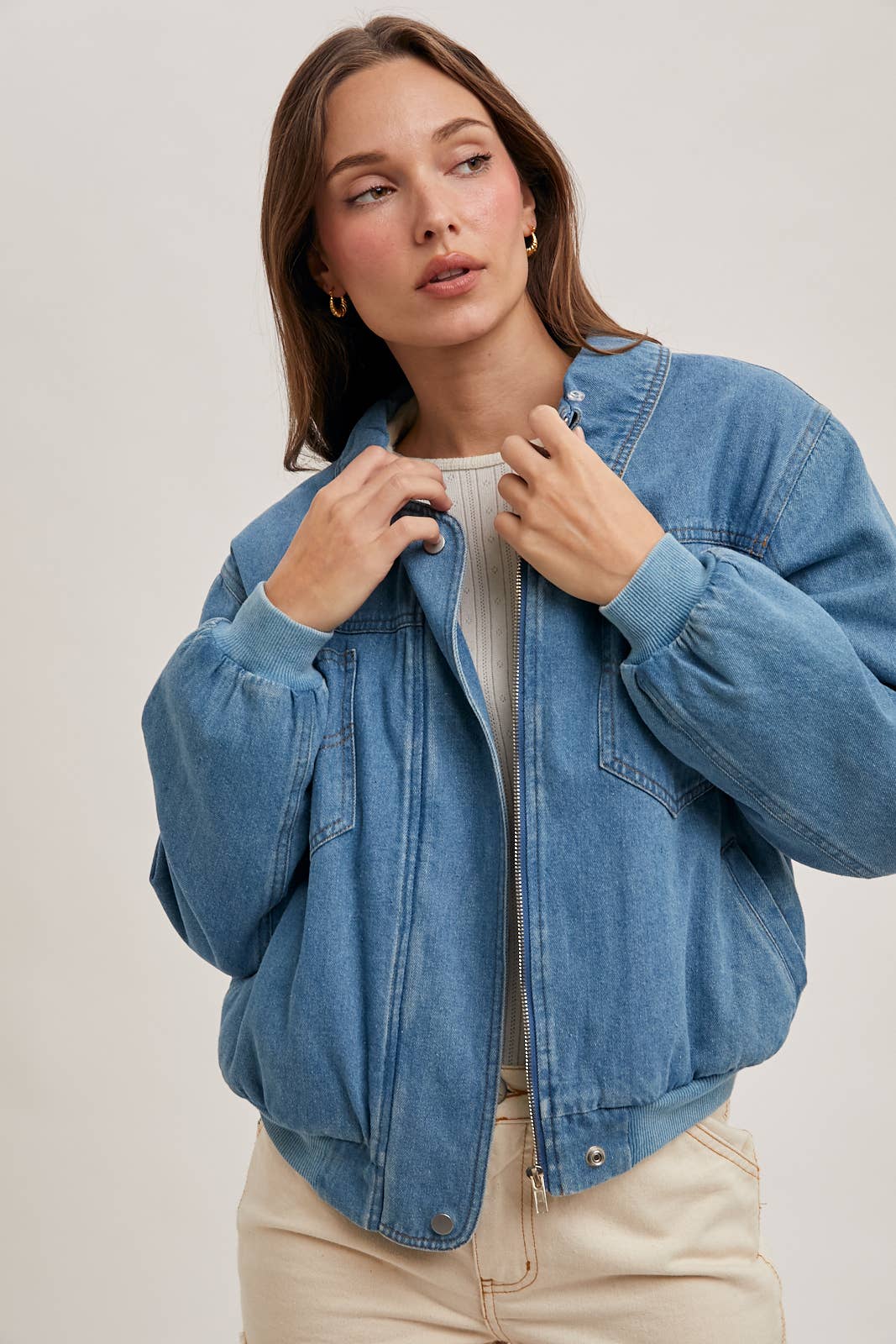 Faux Fur Denim Jacket