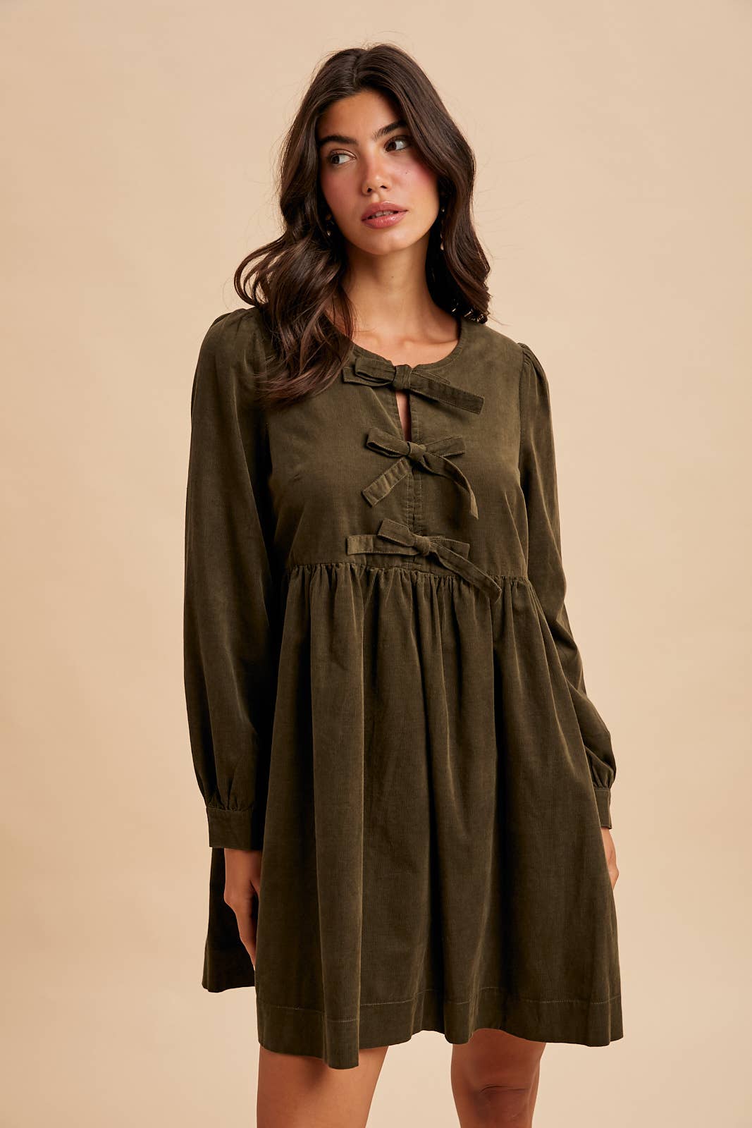 All Tied Up Corduroy Dress