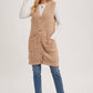 Teddy Knit Long Ling Vest