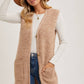 Teddy Knit Long Ling Vest