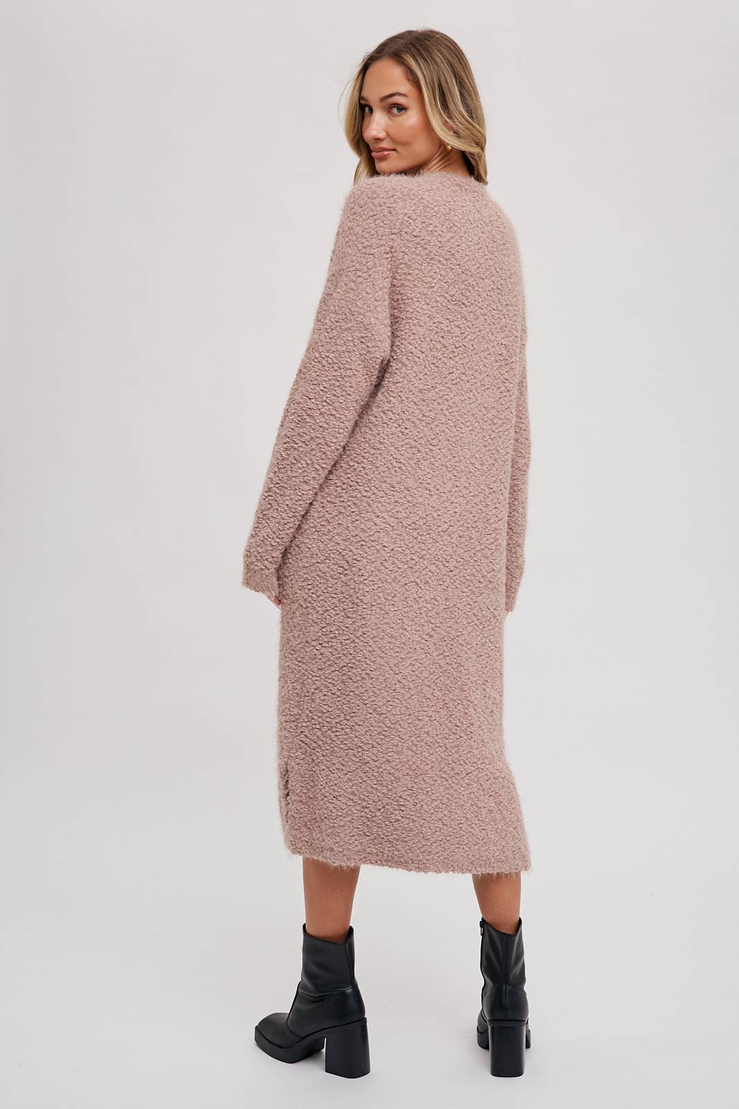 Boucle Long Line Cardigan