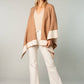 Relaxed Color Block Cape Cardigan Poncho