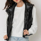 Faux Leather Puffer Vest