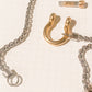 Carabiner Two Toned Horse Bit Necklace