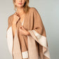 Relaxed Color Block Cape Cardigan Poncho