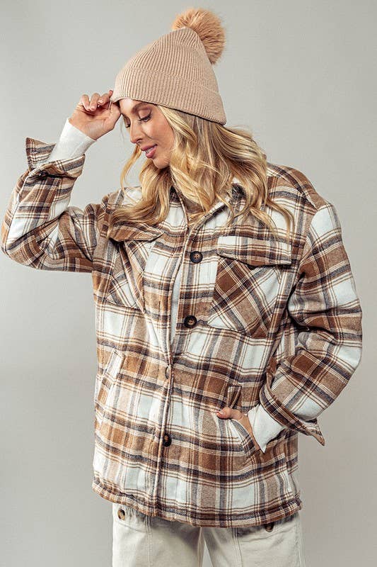 Checkered Sherpa Lined Shacket