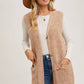 Teddy Knit Long Ling Vest