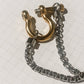 Carabiner Two Toned Horse Bit Necklace