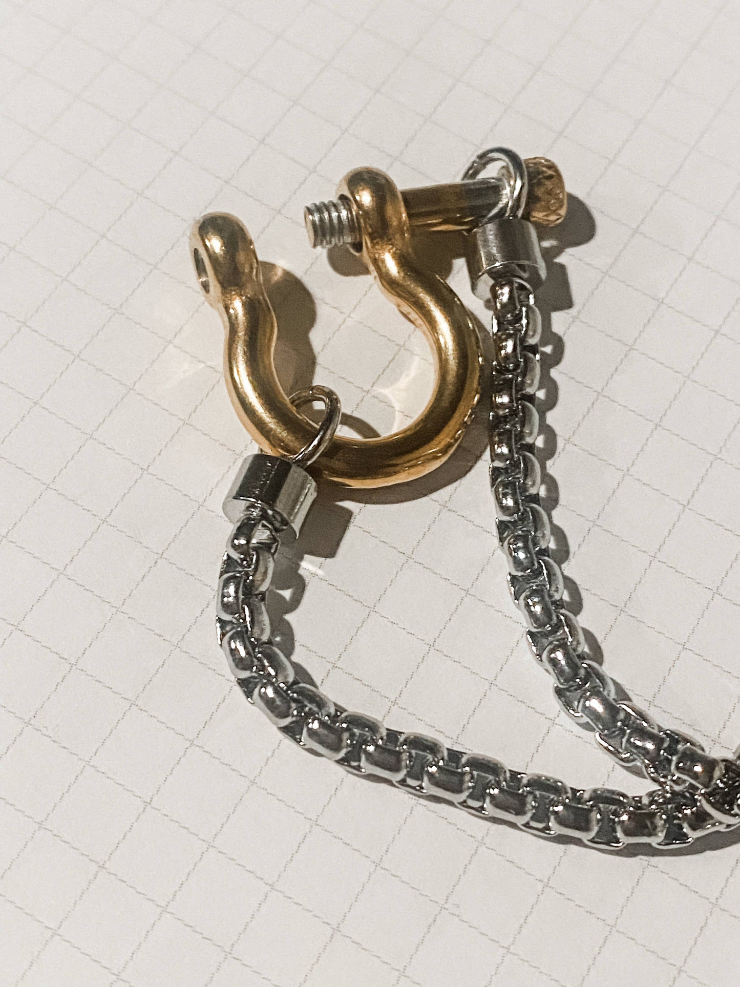 Carabiner Two Toned Horse Bit Necklace