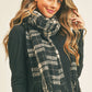 Two Toned Plaid Fringe Scarf