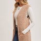 Teddy Knit Long Ling Vest