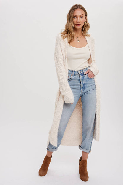 Boucle Long Line Cardigan