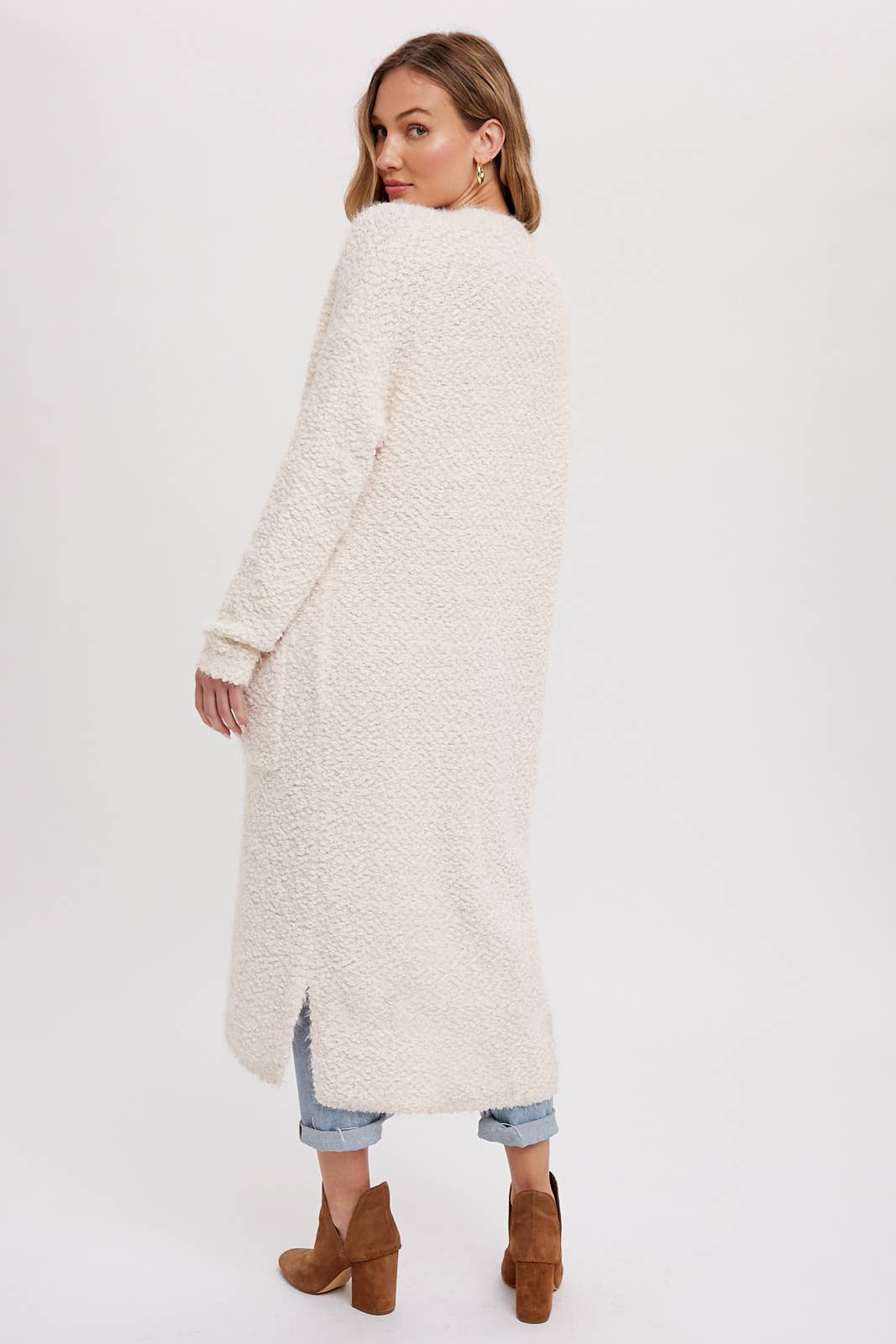 Boucle Long Line Cardigan