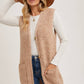 Teddy Knit Long Ling Vest