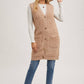 Teddy Knit Long Ling Vest