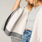 Relaxed Color Block Cape Cardigan Poncho